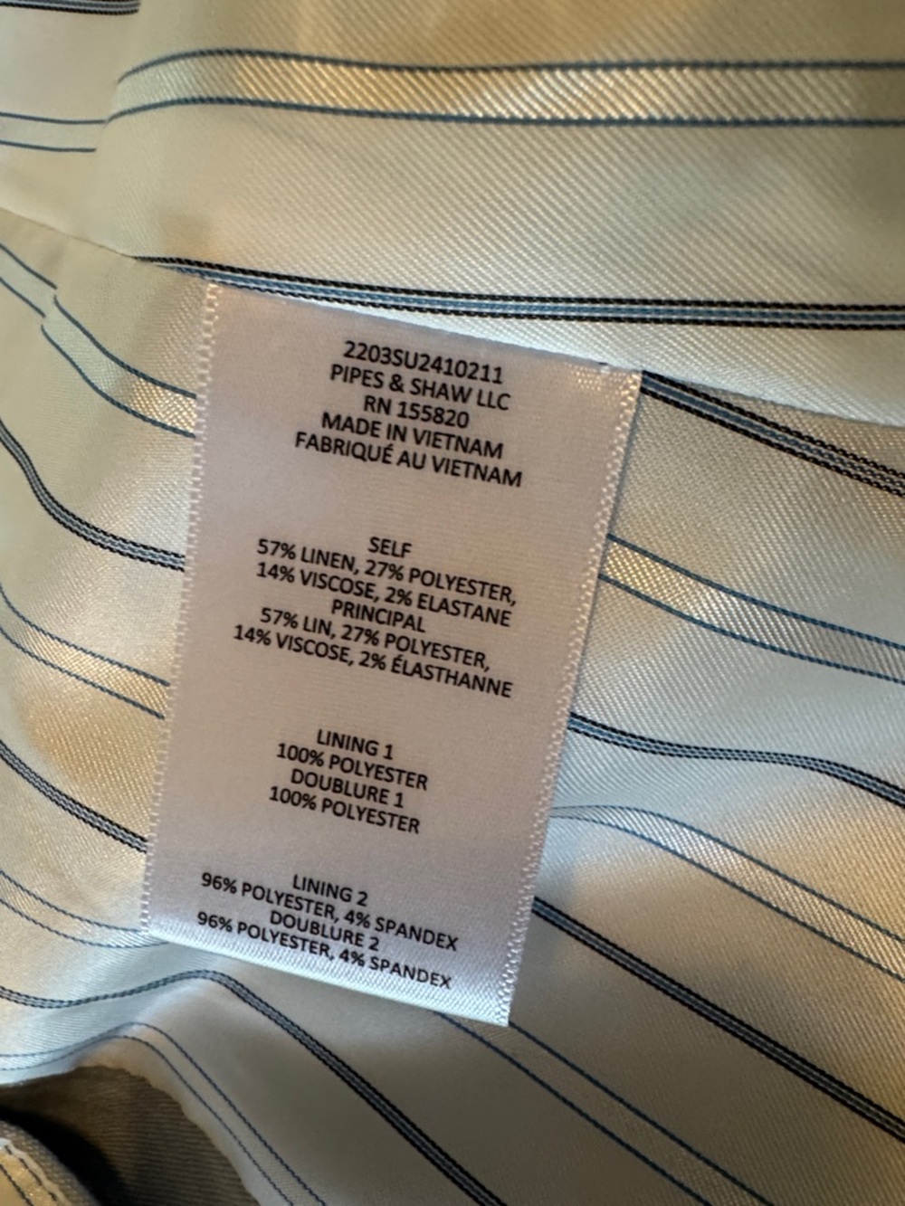 Veronica Beard Dickey Blazer with White Striped Lining - Picture 4 of 6